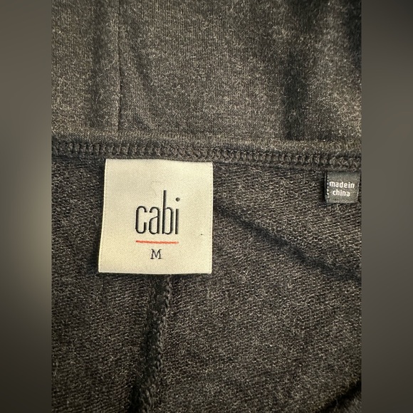 CAbi #3240 Recess Jersey Knit Tunic Top Blouse Shirt Charcoal Gray Scoop Neck - Picture 8 of 10